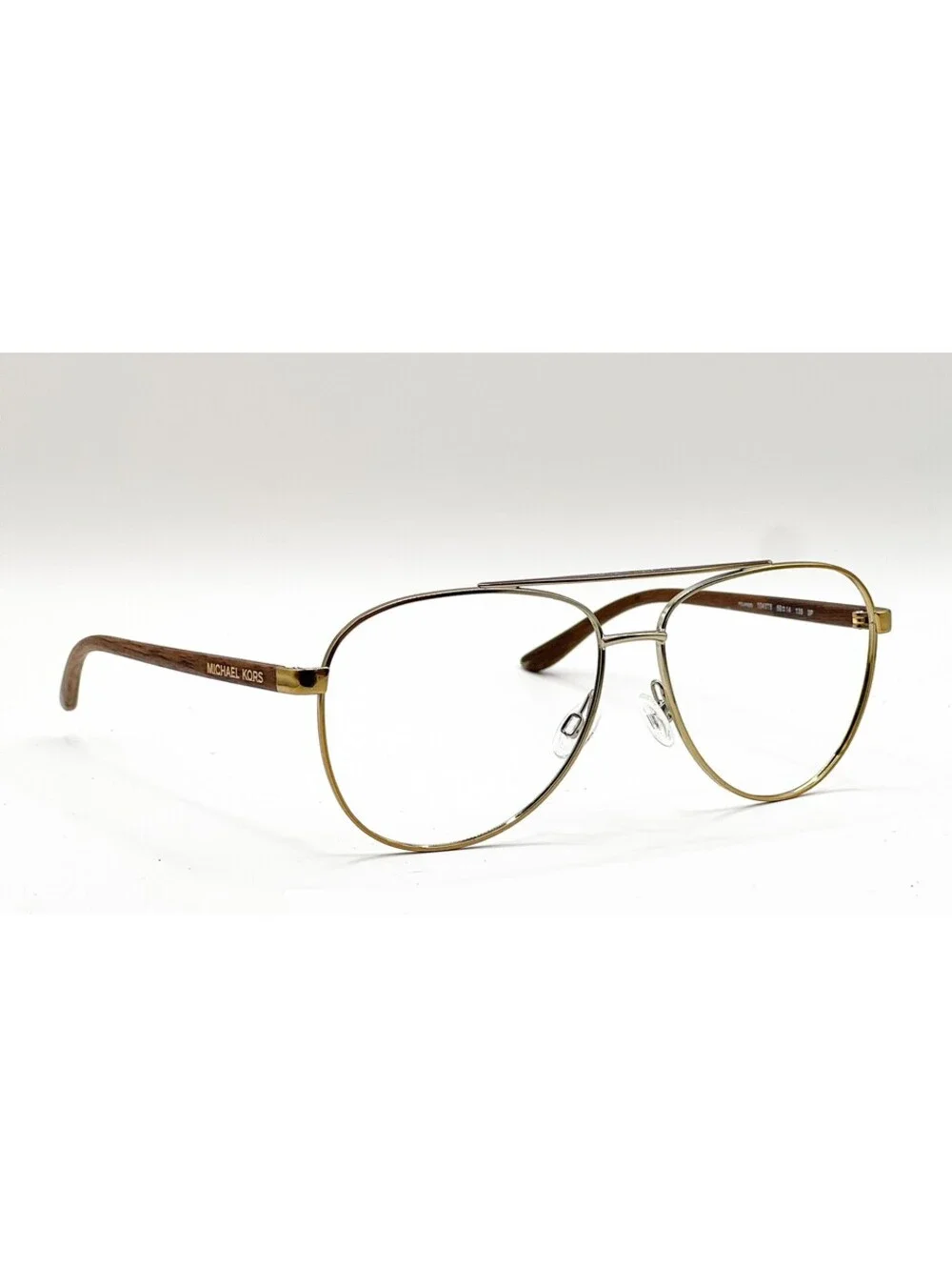 Michael Kors MK 5007 1043T5 Gold Wood Aviator Authentic Eyeglass Frames 59-14